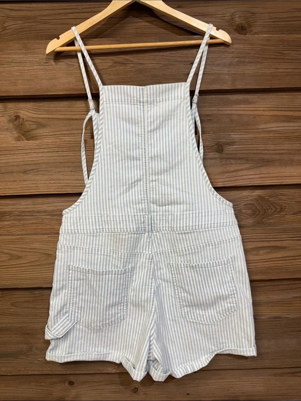 Celebrity Pink Railroad Striped Shortalls